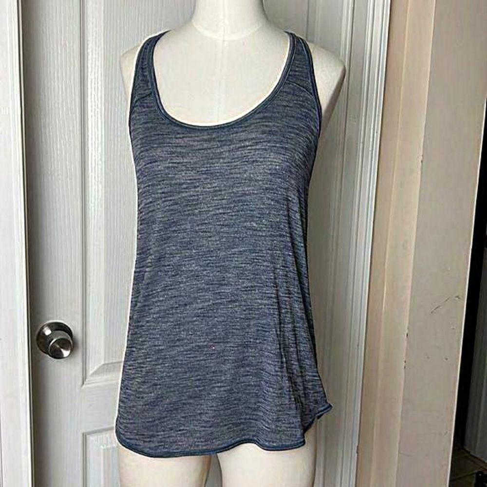 lululemon athletica Heathered Blue Racerback Tank Top